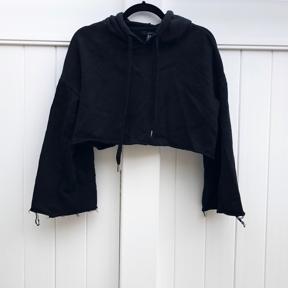 Distressed Cropped hoodie